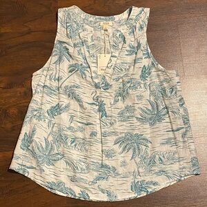 a.n.a Women’s Oasis Green Cotton Blend Sleeveless Top Size Large NWT